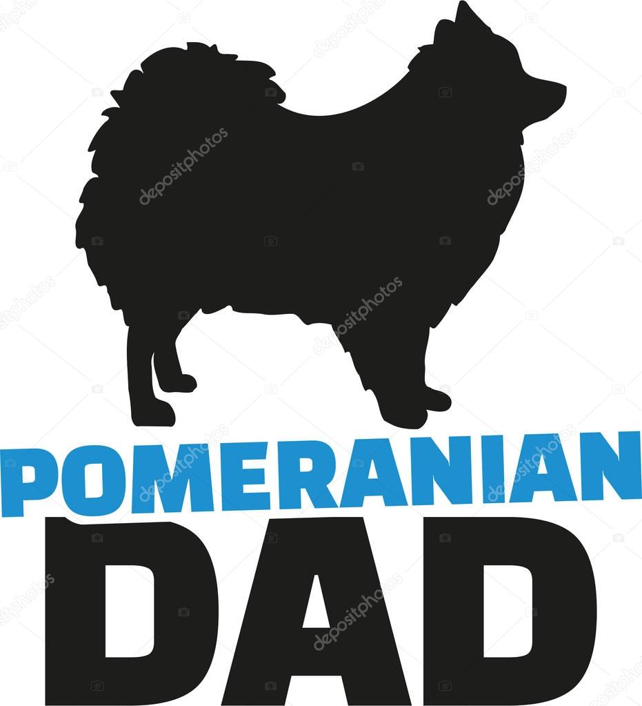 Pomeranian dad with dog silhouette