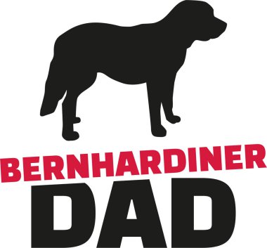 St. Bernard baba köpek siluet Alman