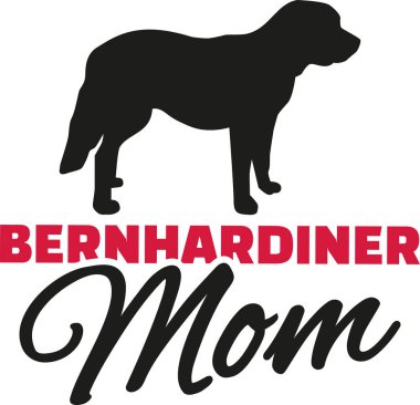 St. Bernard anne köpek siluet Alman