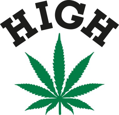 Marihuana yaprağı ile üst sözcük