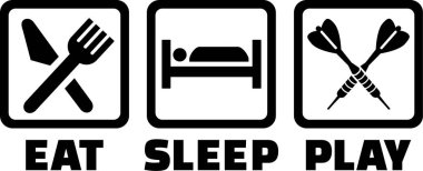 Yemek uyku oyun Dart