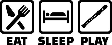 Uyku oyun flüt yemek