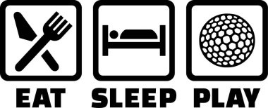 Golf yemek uyku oyun