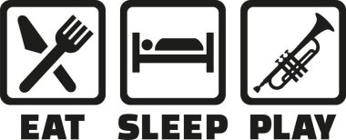 Uyku oyun trompet yemek