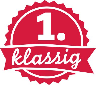 Birinci sınıf okul marş Almanca kaşe