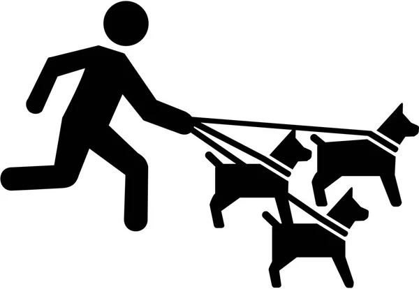 Pies piktogram Opiekunka — Wektor stockowy