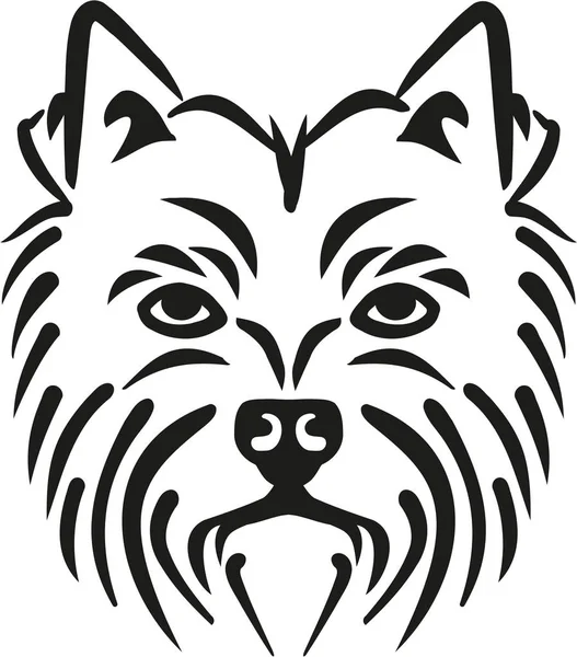 West Highland Terrier head — Stock Vector