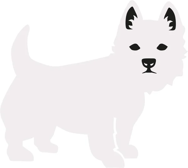 West Highland terrier bianco — Vettoriale Stock