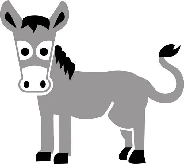 Dibujos animados Burro vector — Archivo Imágenes Vectoriales