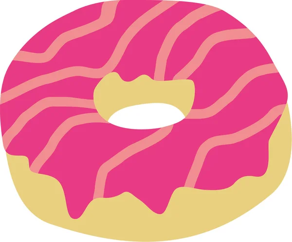 Donut med rosa omslag — Stock vektor
