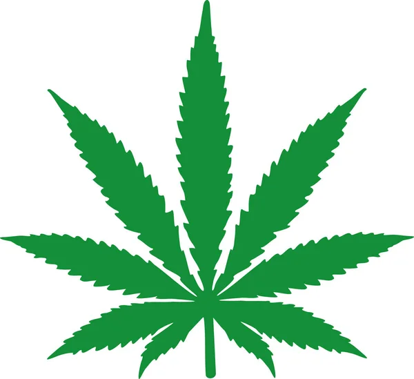 Κάνναβις leaf εικονίδιο ναρκωτικές ουσίες — Διανυσματικό Αρχείο