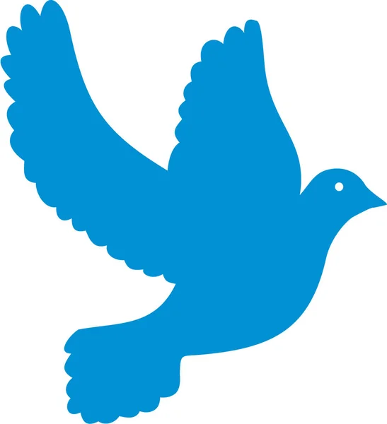 Icona della colomba blu — Vettoriale Stock