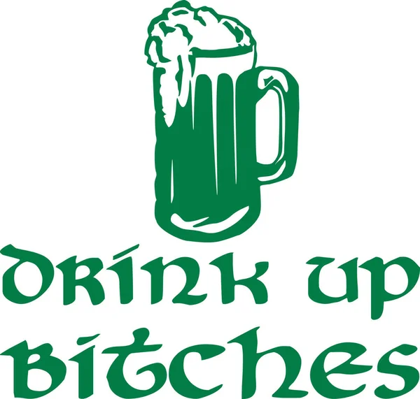 Beber perras Día de San Patricio — Vector de stock