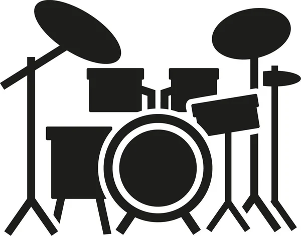 Drum kit εικονίδιο — Διανυσματικό Αρχείο