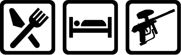 Makan Sleep Paintball - Stok Vektor