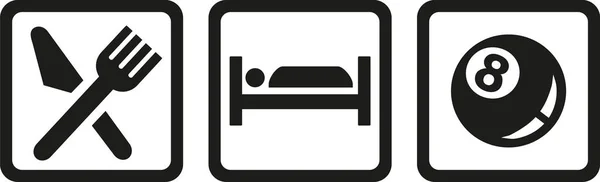 Manger dormir Piscine — Image vectorielle
