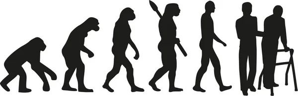 Evolución de la enfermera geriátrica — Vector de stock