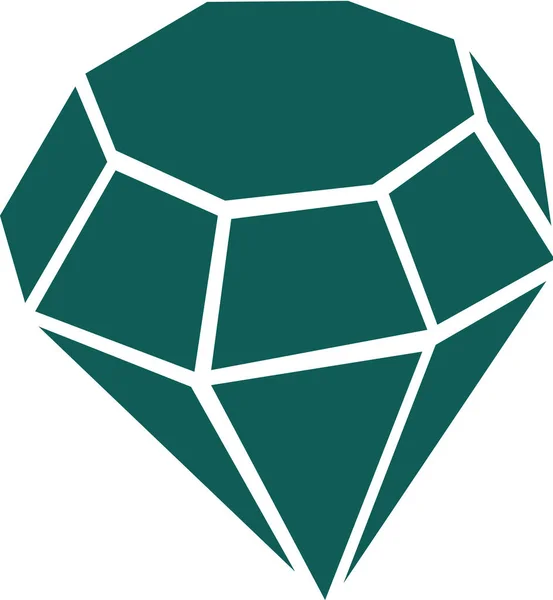 Diamante esmeralda vector — Vector de stock