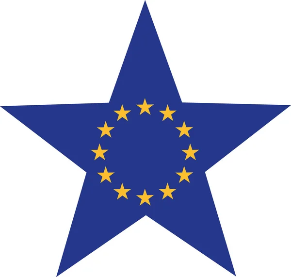 Europäischer Sternvektor — Stockvektor