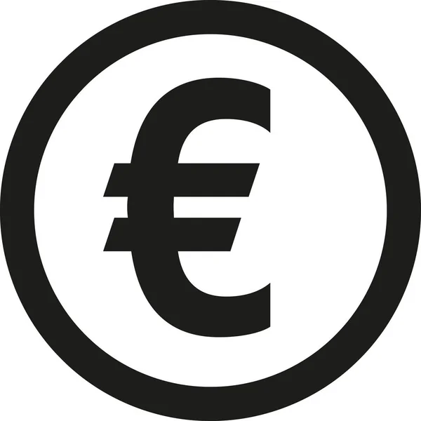 Az eurójel érme — Stock Vector