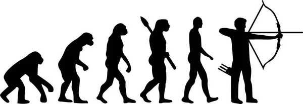 アーチェリーの進化ベクトル — ストックベクタ