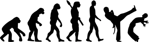 卡波耶拉进化矢量 — 图库矢量图片