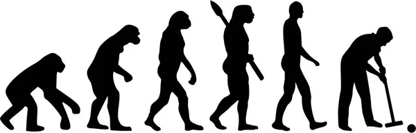 槌球游戏进化矢量 — 图库矢量图片