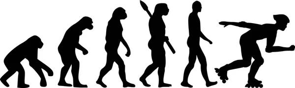 Evolution du patin à roulettes — Image vectorielle