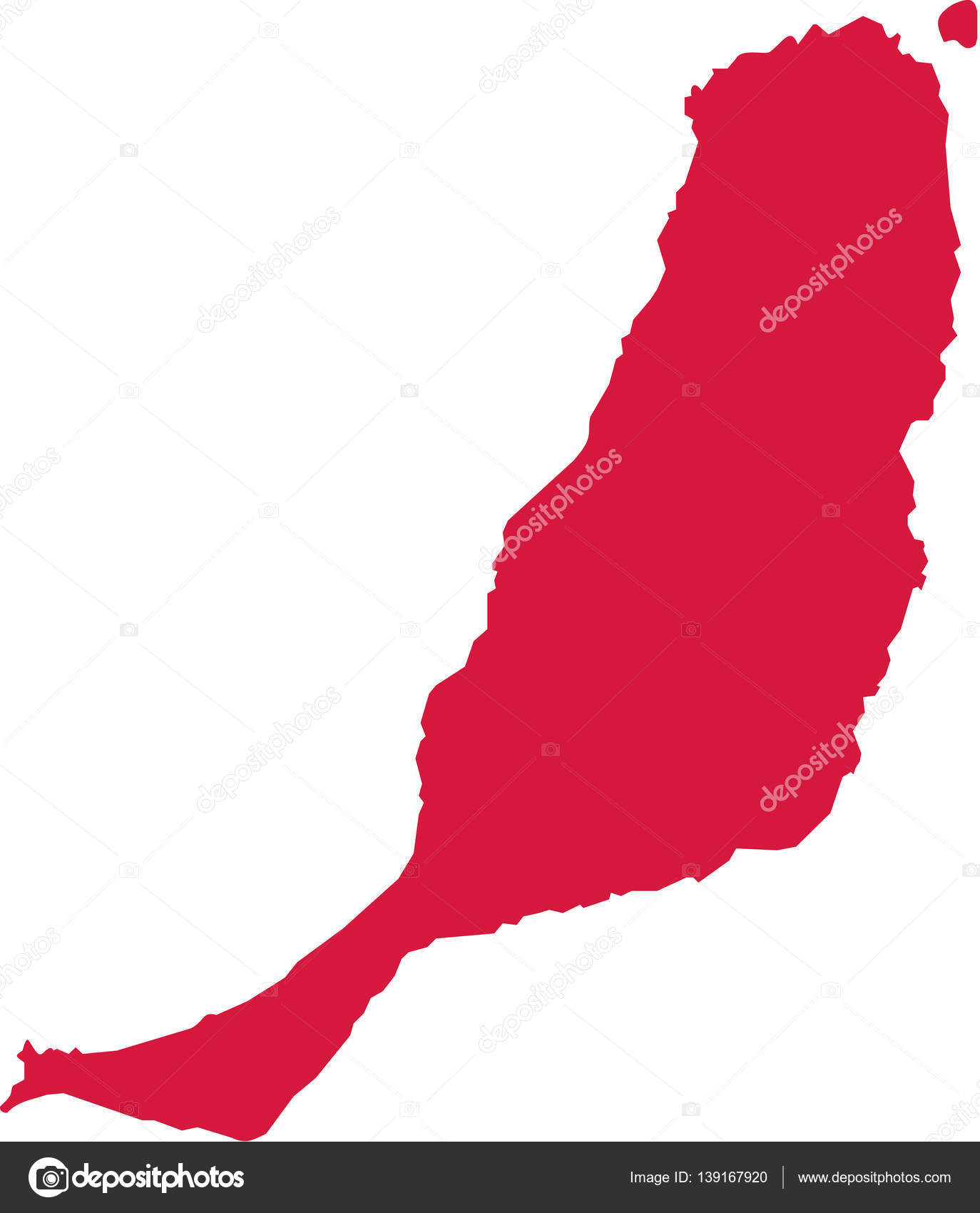 Vector map Fuerteventura