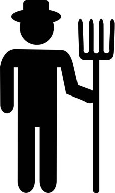 Tarım çiftçi dirgen ile