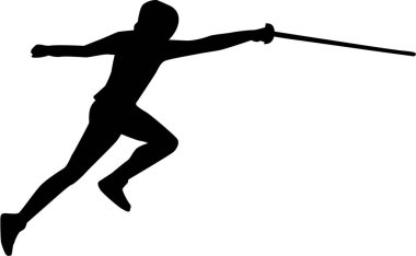 Fencer siluet vektör