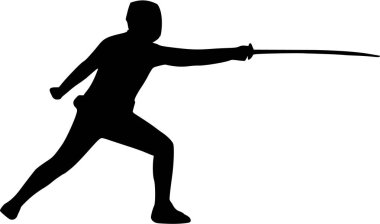 Fencer siluet vektör