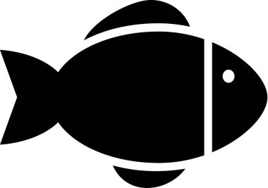 Çok basit siyah balık simgesi