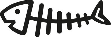 Fishbone vektör gülümseyen