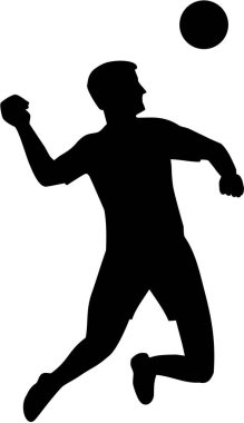 Fistball siluet vektör
