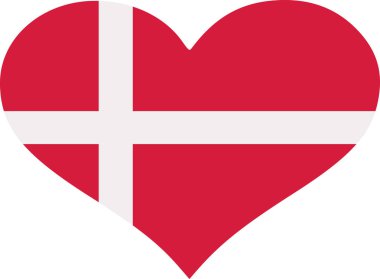 Danimarka bayrağı kalp