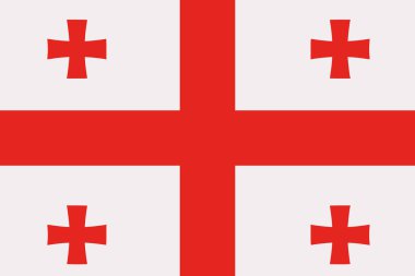 Georgia bayrak vektör