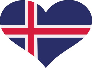 İzlanda bayrağı kalp