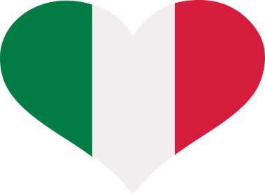İtalya bayrağı kalp