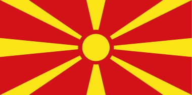 Makedonya bayrak vektör