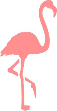 Flamingo siluet vektör