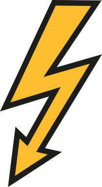 Yıldırım ikonuna siyah anahat ile