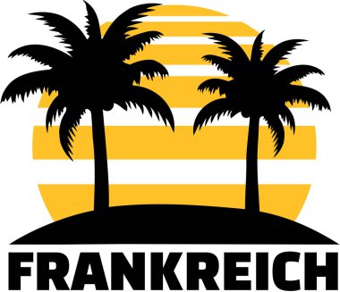 Avuç içi ile Fransa tatil. Almanca.