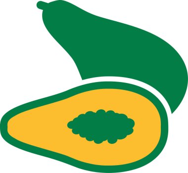 Dilimlenmiş papaya vektör