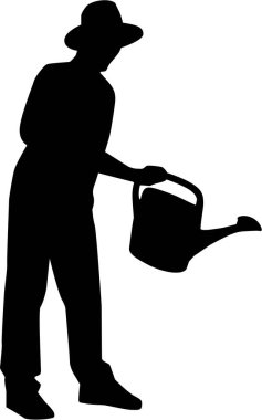 Bahçecilik bahçıvan siluet