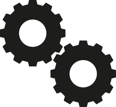 İki dişli tekerlek simgesi