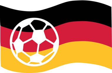 Futbol topuyla Almanya bayrağı