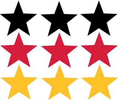 Yıldız üzerinden Almanya bayrağı.