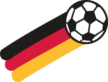 Futbol topuyla Almanya bayrağı