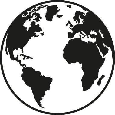 Planet earth Avrupa Afrika Kuzey ve Güney Amerika